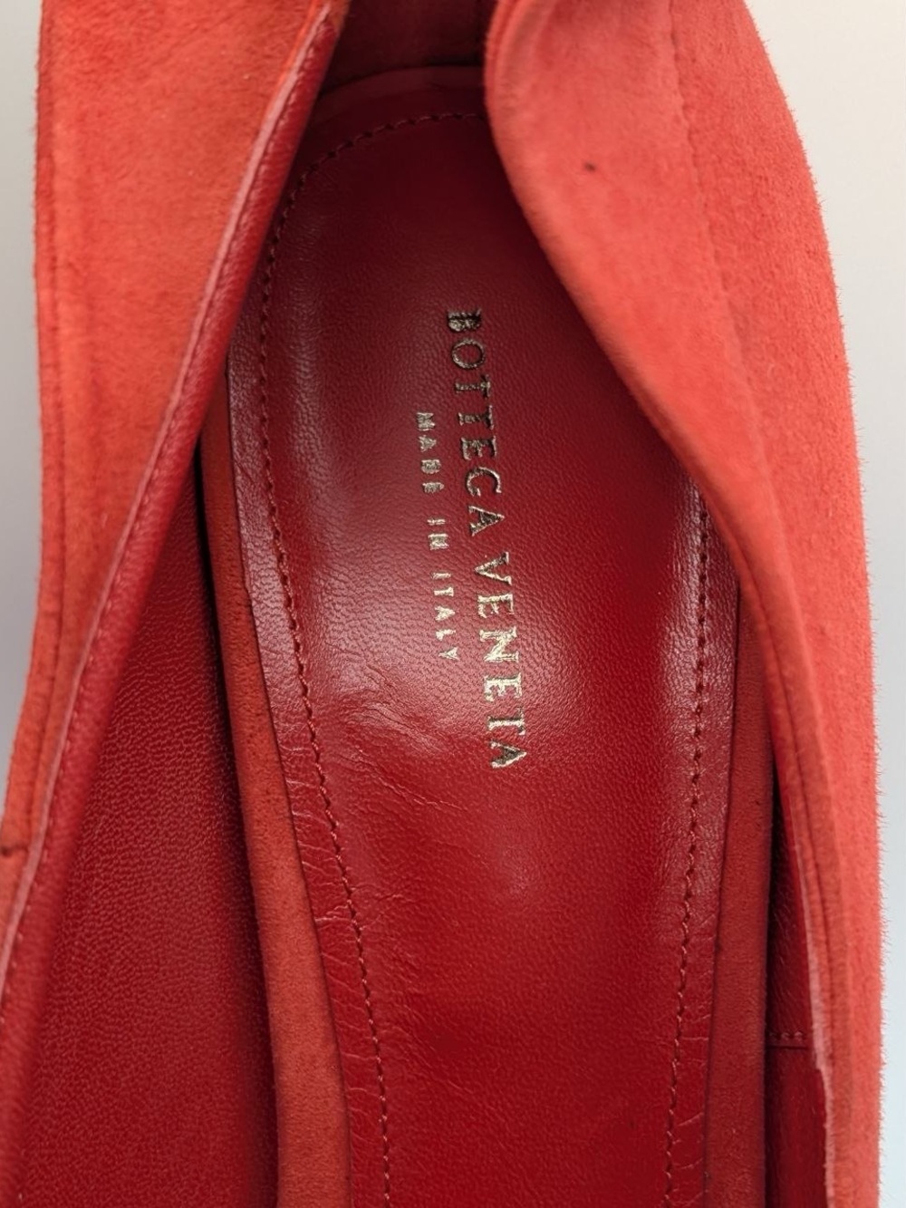 NWT Bottega Veneta Red Suede Platform High Heel Pumps Size 40 US 10 New in Box - Picture 12 of 16